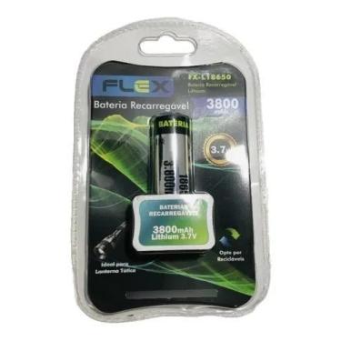 Imagem de 01 Bateria Recarregável 18650 3800mah 3.7v Lanterna Tática - FLEX