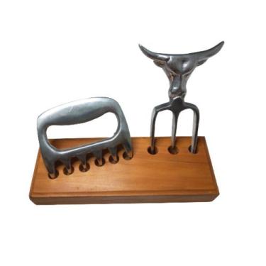 Imagem de Kit garfo trident churrasco + Garra De Urso - Funditex