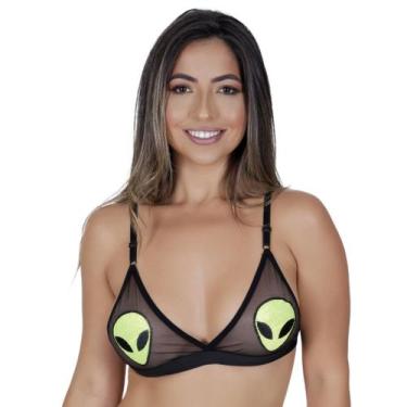 Imagem de Soutiãn De Tule Com Bordado De Et Sem Bojo Transparente - Boutique do 