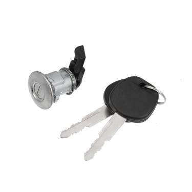 Imagem de INFINAUTO 1 conjunto de cilindro de fechadura de porta de combustível com chaves para Toyota para Toyota cilindro de bloqueio de tanque de combustível tampa de enchimento de combustível cilindro de