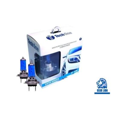 Imagem de Super Branca Par Lampada Tipo Xenon H7 55w 12v 8500k - Blue lion