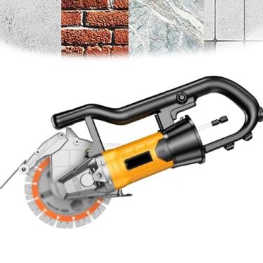 Imagem de 星姿 Máquina elétrica caçadora de parede, 4200 W com 1/3/5 peças dente de serra de 195 mm, profundidade de ranhura de 55-70 mm, largura ajustável, 7500r/min, máquina de corte de parede de concreto