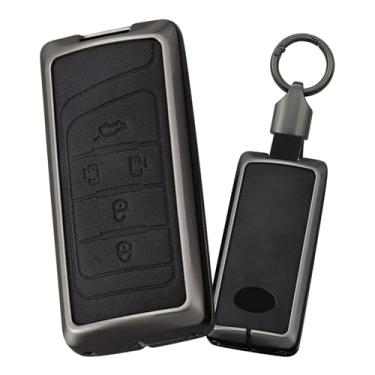 Imagem de HIBEYO Capa de chaveiro compatível com GAC Energy Trumpchi GA6 GM6 Aion S V Y LX GS7 GS8 GS5 GM8 GS4 GS3 M8 Acessórios de couro e liga de zinco - Porta elétrica tipo C preta