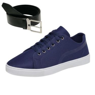 Imagem de Sapatênis Masculino Casual Resistente Super Leve e Confortável + Cinto