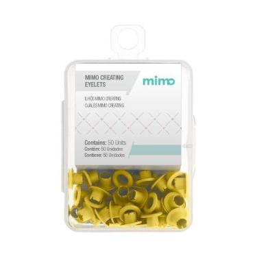 Imagem de Ilhós Mimo Creating Redondo Amarelo Sol 4,5mm 50 Unidades