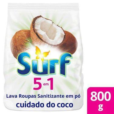 Imagem de Detergente Lava Roupas Pó Surf 5Em1 Coco 800G
