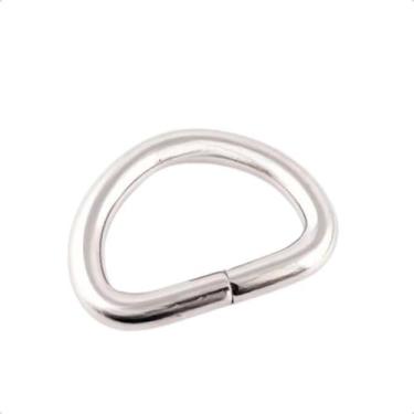 Imagem de  Meia Argola 15mm Niquelada Kit 10 Unidades Com Solda - Magazine Ribei