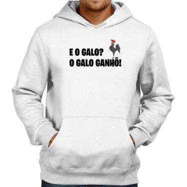 Imagem de Moletom E o galo O galo ganhô! - Foca na Moda, Branco, GG