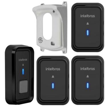 Imagem de Campainha  A Prova Dágua com Protetor Sem Fio Para 3 Salas - Intelbras