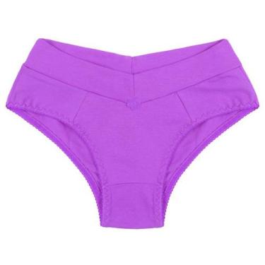 Imagem de Kit 5 Calçola Cotton Pala Dupla Cós Alto Amaciado liso estampado - Lan