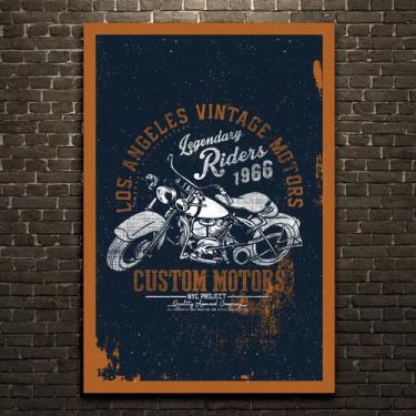 Imagem de Placa Decorativa MDF Frase Custom Motors 30x40 - Quartinhos