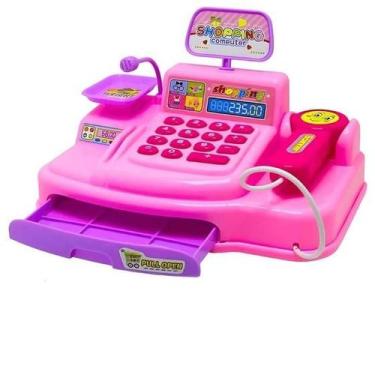 Imagem de Mini Caixa Registradora Shoping  Brincando de Comprinhas - Toy king