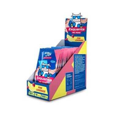 Imagem de Pré Treino Exquenta Muke Sabor Pink Lemonade Display 15 Sachês de 20g 