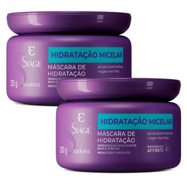 Imagem de Kit 2 Máscara Capilar Siàge Hidratação Micelar 250g - Eudora