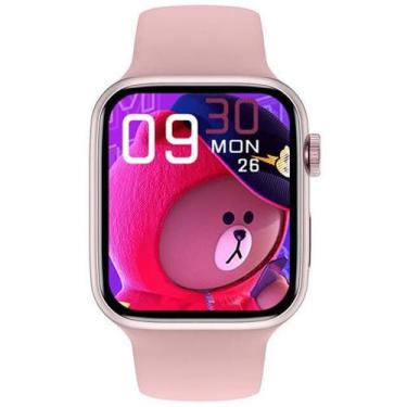 Imagem de X8 Rosa Smartwatch Lançamento Foto Na Tela Ligação - SVD Store
