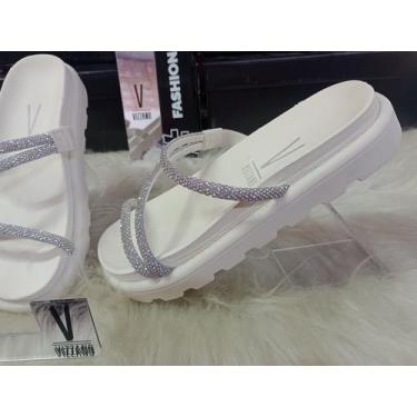 Imagem de Papete Vizzano Tira Pronta com strass 6459118, Branco off, 35