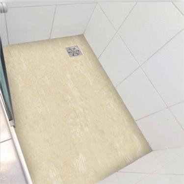 Imagem de Piso vinil para box mármore bege travertino antiderrapante - Colacomig