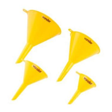Imagem de Funil de Plástico com 4 Peças FPV004 Vonder, Amarelo
