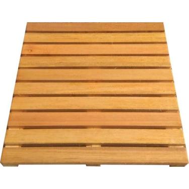 Imagem de Deck De Madeira Piscina Box Banheiro Capacho 102x74 cm Pintado NeonX, 