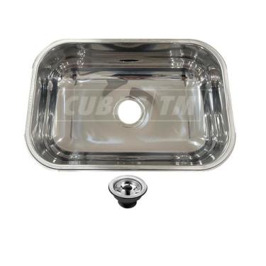 Imagem de Cuba Cozinha Inox Tecnocuba Alto Brilho 46x30x17cm com Válvula Gratuit