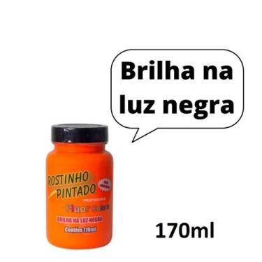 Imagem de Tinta Liquida Maquiagem Artística Rostinho Pintado 170ml, Laranja Fluo