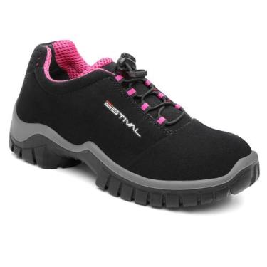 Imagem de Bota Segurança Estival Mulher Feminino Preto/pink/rosa com CA, 40