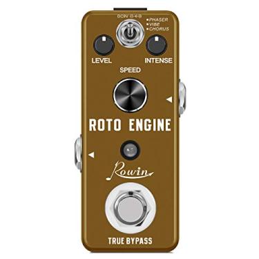 Imagem de Rowin Roto Engine Rotary Speaker Simulator Pedal de Efeitos Mini Pedal de Efeitos de Guitarra Digital Phaser/Vibe/Chorus 3 Modelos com Armazenamento de Som de Timbre Pedal True Bypass Full Metal Shell
