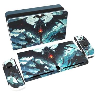 Imagem de PlayVital for Nintendo Switch OLED Skins Full Set – No-Residue Protective Vinyl Decal Wrap Sticker for Switch OLED Console, Dock, Joycon & Hand Grips - Field of Devil