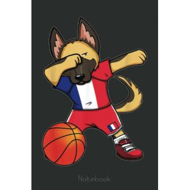 Imagem de Dabbing German Shepherd France Basketball Fans Sport Notebook: A blank lined basketball notebook 6x9 in 110 Pages that makes a fun basketball gift for ... women's basketball, team basketball gifts