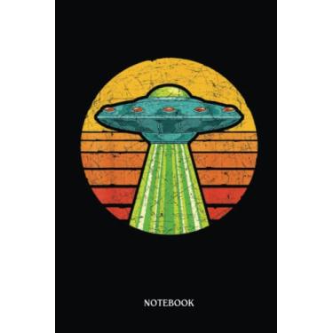 Imagem de Alien Notebook: Retro Alien Unidentified Flying Object Extraterrestrial Ufo | Alien Journal, Lined Journal Ufo, Ufo Journal, Lined Journal Alien, Size 6 X 9", 120 Pages.