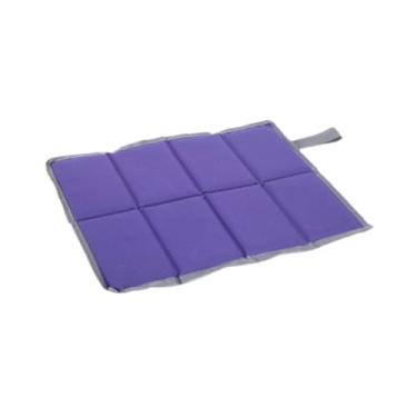 Imagem de menolana Almofada de acampamento, esteira dobrável resistente à umidade conveniente de pano oxford, almofada de assento para mochila atividades ao ar livre, Roxo