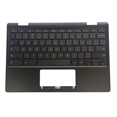 Imagem de LTPRPTS Peça de montagem de teclado de apoio de mão para laptop de substituição para ASUS Chromebook C204MA/C204E 13N1-86A0201 Preto