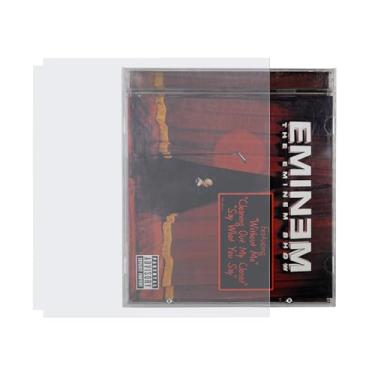 Imagem de sdroceRyaM 100 peças de mangas externas de CD capa protetora de plástico transparente antiestática para armazenamento de CD e DVD