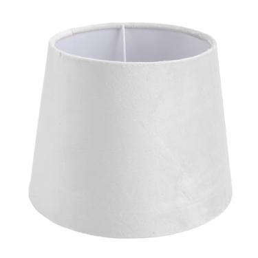 Imagem de Abajur Pequeno para Lâmpada, Abajur de Tecido para Luz de Piso de Mesa, E27 E14, Abajur Cônico Feito à Mão de Uso Duplo, Luz Suave para Decoração de Casa, Leitura (Branco)