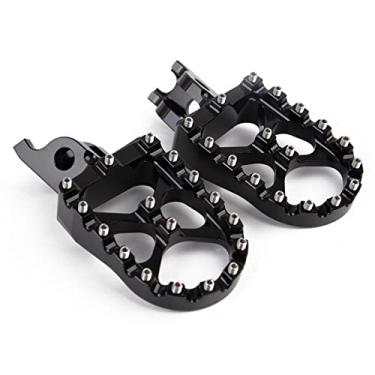 Imagem de Apoio de pé para motocicleta Motor-mh Wide CNC para Yamaha PW50 1981-2019, PW80 1983-2017, TTR90 2000-2003, TW200 1987-2020, preto