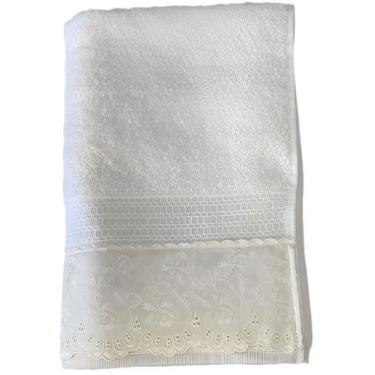 Imagem de Kit Toalha de Banho e Rosto 2 Pçs Melody com Renda Buettner, Naira Mar