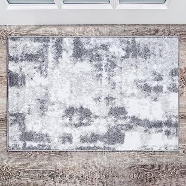 Imagem de Rugshop Tapete contemporâneo abstrato envelhecido 6 x 9 cm cinza