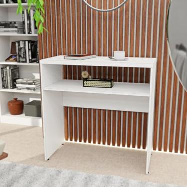 Imagem de Aparador Buffet Balcão Sala De Estar Escritório 90x42cm Netmobil (Branco)