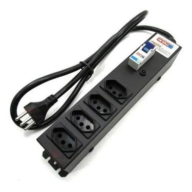 Imagem de Filtro De Linha 4 Tomadas De 20a + Disjuntor Emplac Cftv - LCG Eletro