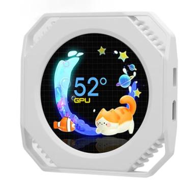 Imagem de Monitor de Temperatura do Computador de 2,1 Polegadas, Tema Dinâmico DIY Tea (Branco)