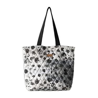 Imagem de Maison d' Hermine Sacola de compras de algodão acolchoada com bolsos com zíper, bolsa pequena, reutilizável, bolsa de compras, trabalho, viagens, 22 - Cheeta, 17.7" L x 6.7" W x 14.6" H (Shopping Bag