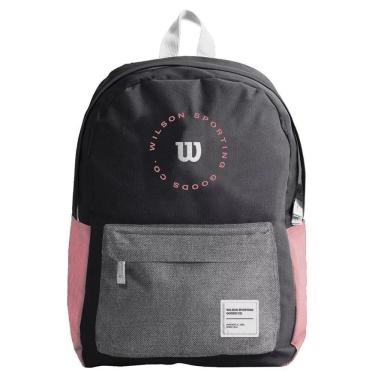 Imagem de Mochila Costas Feminina Esportiva Tenis Wilson Preto Rosa