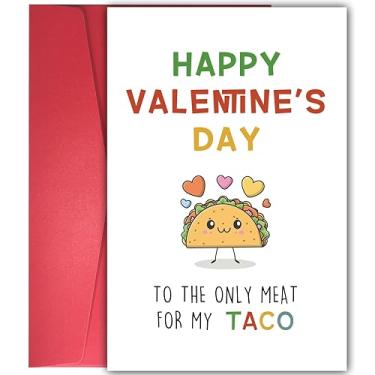 Imagem de Lovely Taco Cartão de Dia dos Namorados para Ele Ela, Presente Humorístico de Dia dos Namorados para Namorado Namorada Marido Esposa, Cartão de Aniversário Romântico para Namorado e Namorada, To The