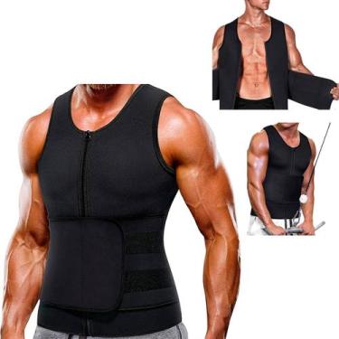 Imagem de Par Colete De Compressão C/Faixa Abdominal Musculacao Queima Gordura E