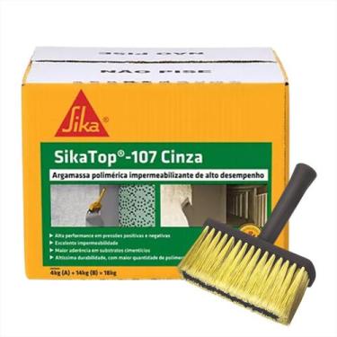Imagem de SIKA TOP 10 SIKA 18 kg - CINZA IMPERMEABILIZANTE PROTETOR PAREDE, PISO
