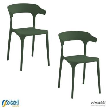 Imagem de Kit 2 Cadeiras Valéria Monobloco em PP Várias Cores - Rivatti, Verde M