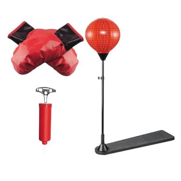 Imagem de simhoa Bola de velocidade de saco de perfuração inflável com equipamentos leves de MMA atingindo sparring saco de boxe de treino tailandês para crianças, Tipo de Pedal