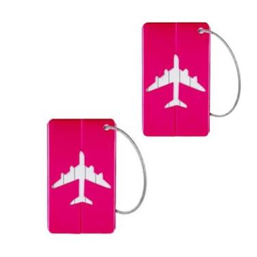 Imagem de Kit 02 Tag Etiqueta De Mala e Mochila - Rosa Escuro - We Go To