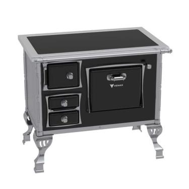 Imagem de Fogão a Lenha N° 01 Premium gii Preto Chapa Vitrocerâmica Sem Tampa - Venax