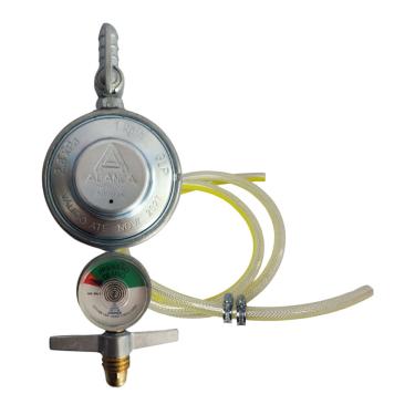 Imagem de Regulador Residencial + Manômetro e Mangueira de gás 1,25m